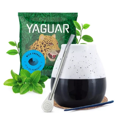 Yerba mate set Yaguar keramische kalebas bombilla