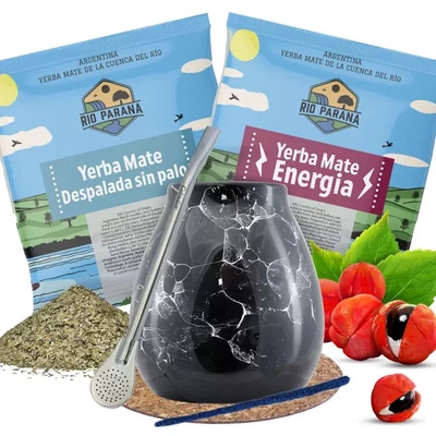 Yerba Mate Accessoireset Kalebas + Bombilla