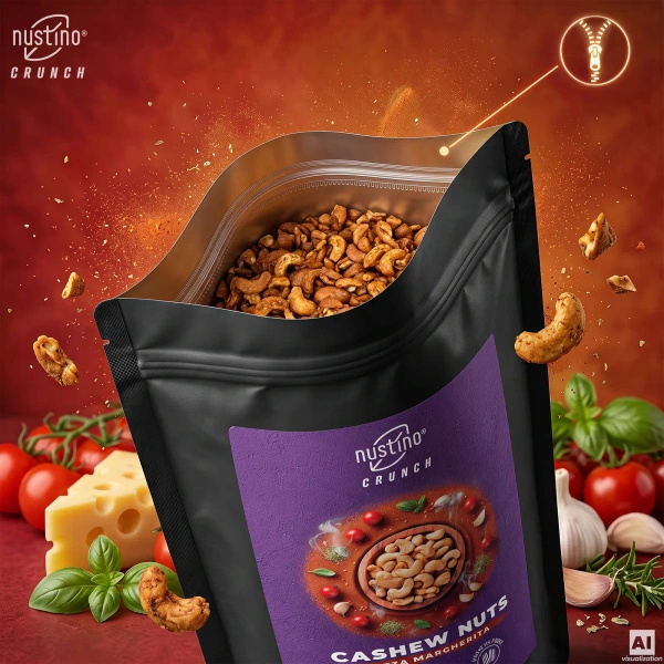 Nustino Crunch – Geroosterde cashewnoten – Pizza Margherita 100 g