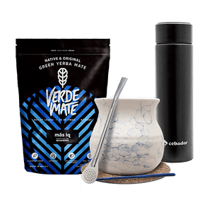 Set Yerba Verde Mate MAS IQ 500g Kalebas Thermosfles