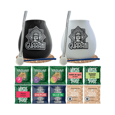 Yerba Mate Set 500g Mate Pompoen x2 Bombilla 10x50g