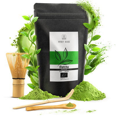 PREMIUM set voor het zetten van matcha-thee: Japanse BIO matcha 30g + accessoires