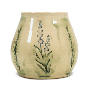 Keramische kalebas Flora Green 300 ml – Crater-serie