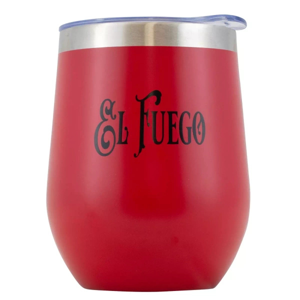 TermoLid – thermobeker voor yerba mate met deksel – El Fuego (rood) – 350 ml