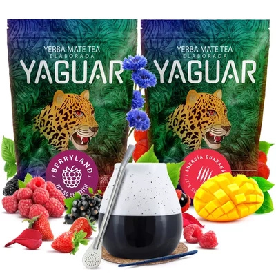 Yerba mate set Yaguar keramische kalebas bombilla