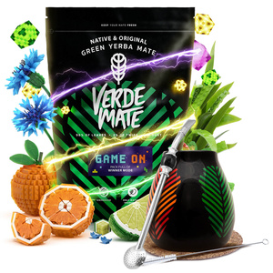 Yerba Mate Set Verde Mate Game On 400g 0,4kg Kalebas + Bombilla