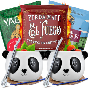 Yerba Mate Energia Set VOOR TWEE Kalebas Bombilla