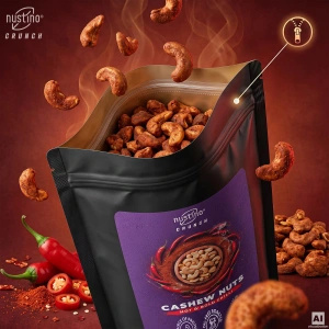 Nustino Crunch – Geroosterde cashewnoten – Hot & Bold Chilli 200 g
