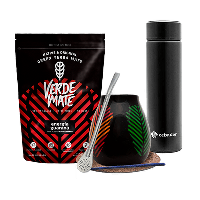 Set Yerba Verde Mate Groen 500g Kalebas Thermosfles