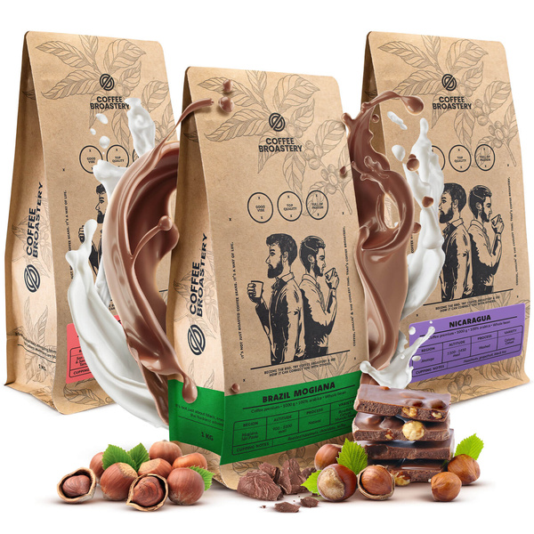 Koffieset Bro Coffee Roastery Costa Rica San Rafael + Nicaragua Colibrí Azul + Brazil Samba 3x1kg (3kg)