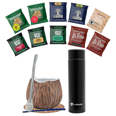 Set Yerba Mate 500g Mate kalebas 10x50g thermosfles