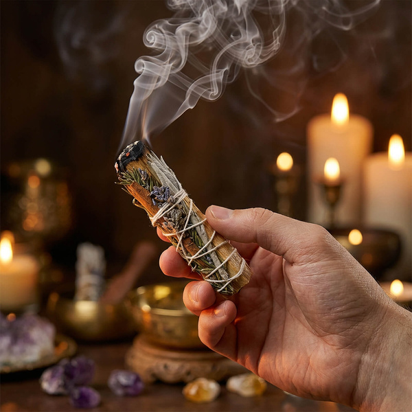 Witte Salie met Palo Santo, Rozemarijn, Kaneel en Lavendel – Wierook 20-30 g (bundel)