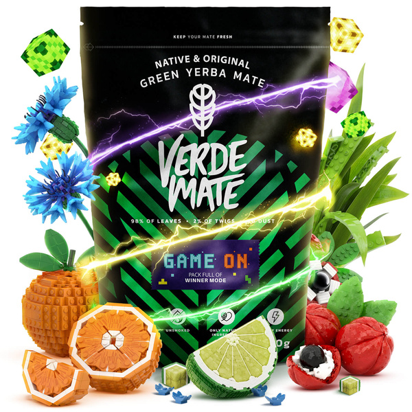 Verde Mate Green Game On 0,4 kg – yerba mate voor gamers met energiedrank‑smaak