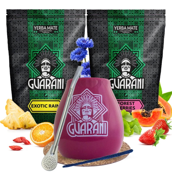 Yerba Mate Guarani Fruit Kalebassen Set 2x500g