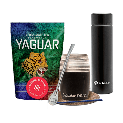 Set Yerba Yaguar Energia Kalebassen Thermosfles 0,5kg