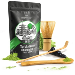 Ceremonieel set voor het zetten van matcha-thee: Japanse BIO matcha 30g + accessoires