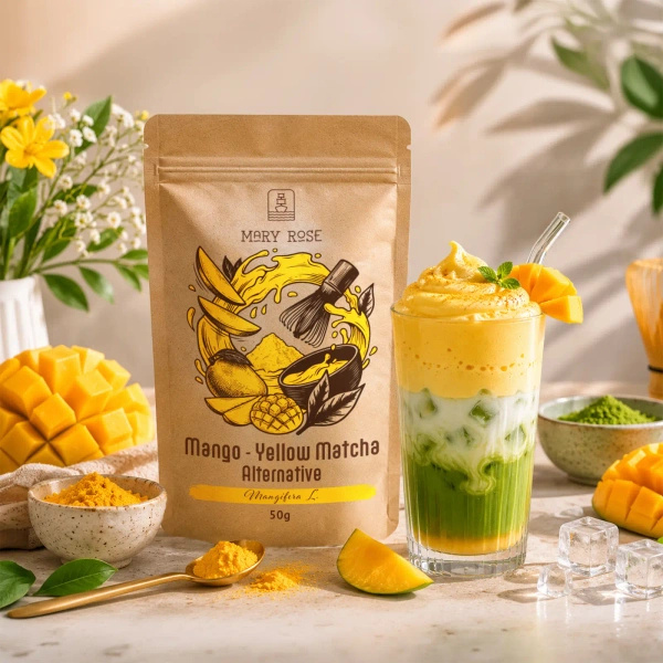 Set voor kleurrijke Matcha Latte: Matcha + Yellow Matcha + accessoires