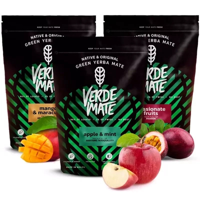 Yerba mate set Verde Mate Groen fruitig 3x500 1,5kg