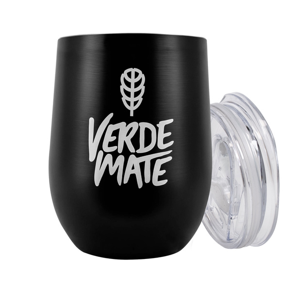 TermoLid – thermobeker voor yerba mate met deksel – Verde Mate (zwart) – 350 ml