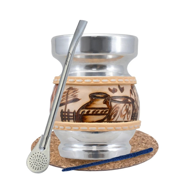 Accessoireset voor yerba mate: Palo Santo + Bombilla