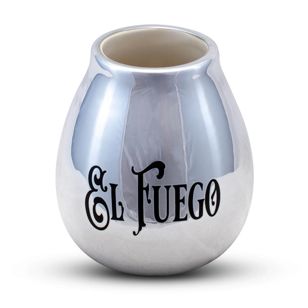Yerba Mate-set: El Fuego Elaborada 1kg + Kalebas + Bombilla
