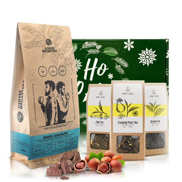 Geschenkset met Coffee Broastery koffie en Mary Rose thee