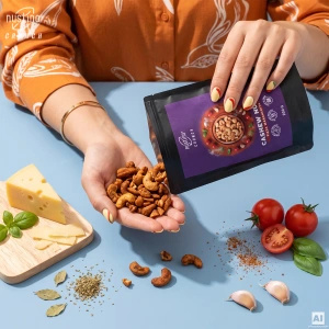 Nustino Crunch – Geroosterde cashewnoten – Pizza Margherita 200 g