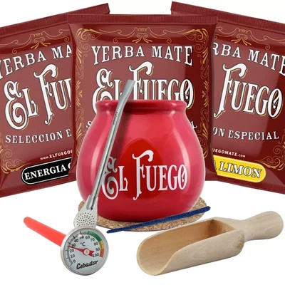 Yerba Mate Set 3x50g Kalebas Bombilla