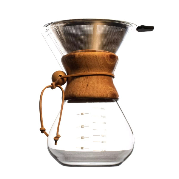 Chemex‑type koffiezetter 800 ml + herbruikbare filter