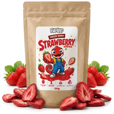 FiloLilo – Gevriesdroogde aardbeien (schijfjes) 20 g