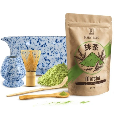 Matcha theezetset: matcha 100g + accessoires