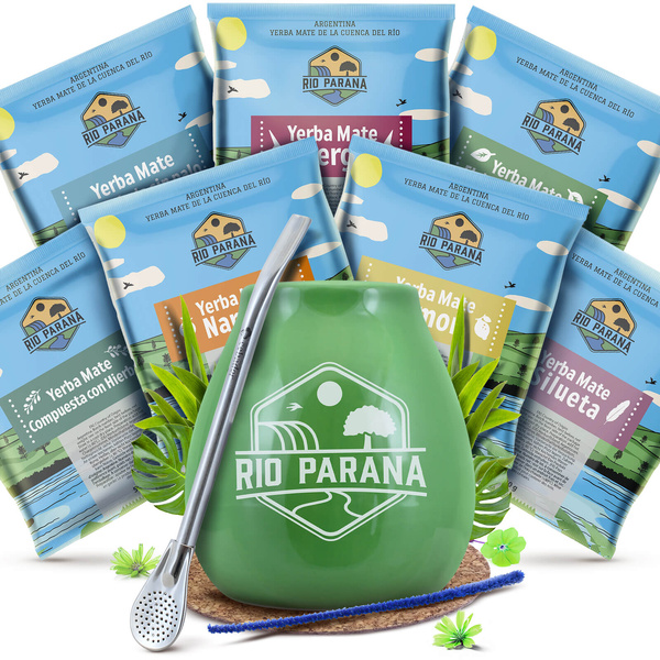 Yerba Mate Rio Parana 7x50g proevenset + accessoires