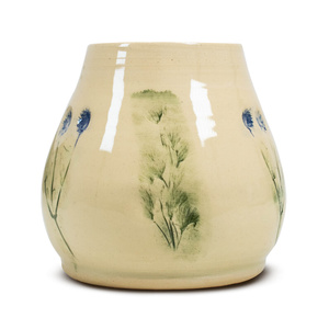 Keramische kalebas Flora Blue 300 ml – Crater-serie