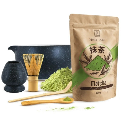 Matcha theezetset: matcha 100g + accessoires
