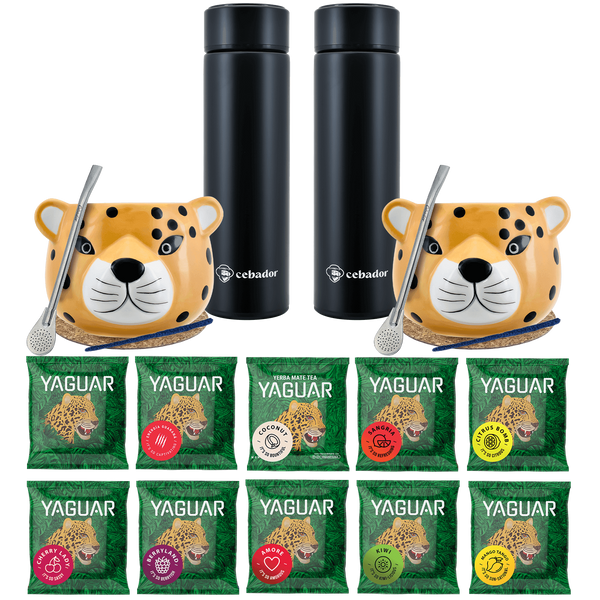 Yerba Mate Thermos Bombilla Set voor Twee 500g