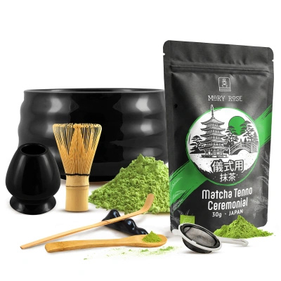 Ceremonieel set voor het zetten van matcha-thee: Japanse BIO matcha 30g + accessoires