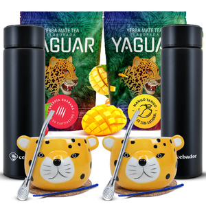 Yerba Mate Yaguar Thermos Set voor twee 1000g