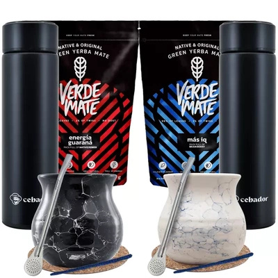 Yerba Verde Mate-thermoset voor twee personen 1000g