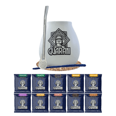 Yerba Mate Set 10x50g Kalebas + Bombilla