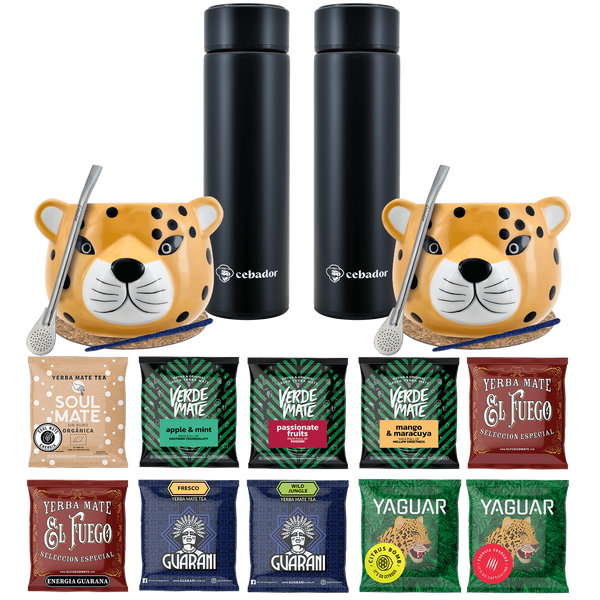 Yerba Mate Thermos Bombilla Set voor Twee 500g
