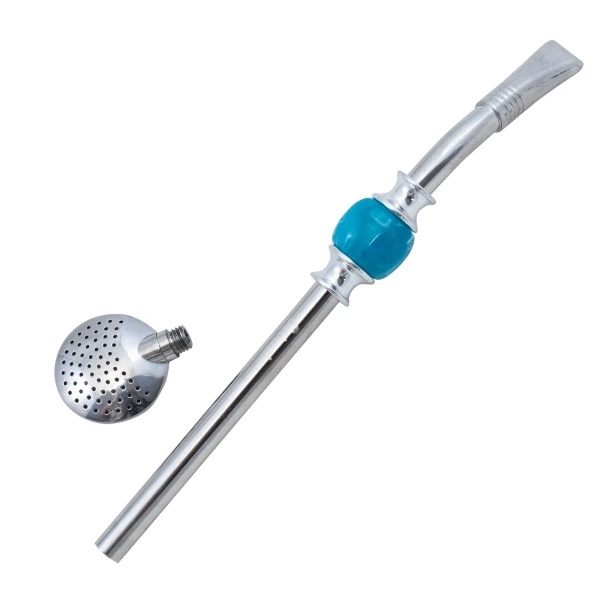 Bombilla Bomba met blauwe steen