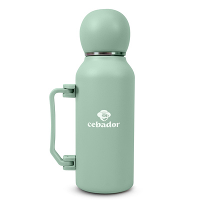 YerbaGo – Thermos met kalebas en bombilla 1,3 L – pistache