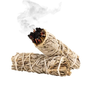 2 x Witte salie rol + Palo santo 200g set