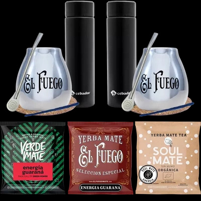 PREMIUM Thermos yerba Mate Set voor koppels