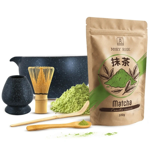 Matcha theezetset: matcha 100g + accessoires