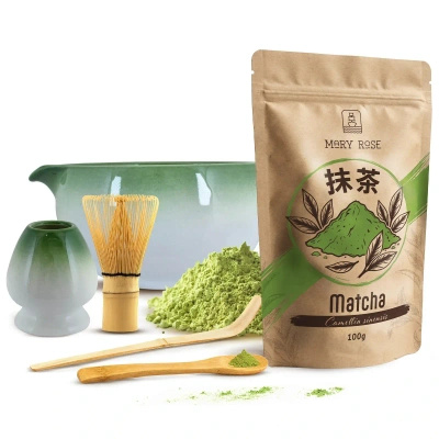 Matcha theezetset: matcha 100g + accessoires
