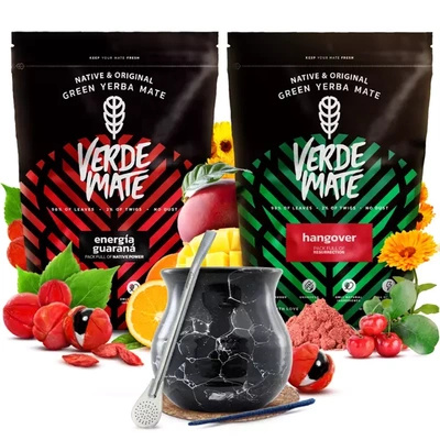 Yerba mate set Verde Mate keramische kalebas bombilla
