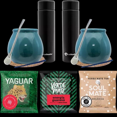 Yerba Mate set voor twee personen Energia Kalebas