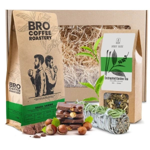 Geschenkset Koffie Bro Coffee Roastery + Thee + Witte Salie Wierook