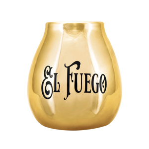 Yerba Mate-set: El Fuego Elaborada 1kg + Kalebas + Bombilla